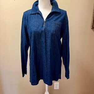 Mesa Vintage Denim Dark Chambray Shirt Size Medium